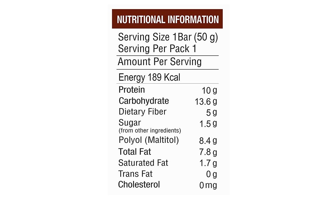 Ritebite Work-Out Choco Almond- Sugar Free   Pack  50 grams